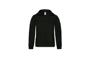 B&C Childrens/Kids Plain Full Zip Hoodie Jacket (Black) - UTRW3494