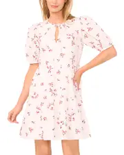 CeCe Tie Front Short Tiered Dress XS