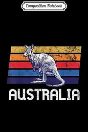 Composition Notebook: Australia Flag Retro Kangaroo Soccer Marsupial Aussie Gift Journal/Notebook Blank Lined Ruled 6x9 100 Pages