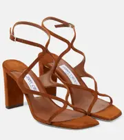 [Jimmy Choo] Jimmy Choo Azie 85 suede sandals AU 5 brown