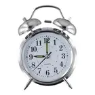 Bedside Traditional/Classic Useful Saxon Wind-Up Double Bell Alarm Clock Chrome
