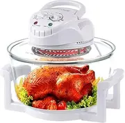 Air Fryer with an Extension Ring- 60min Timer with Self-Cleaning Function, Adjustable Temperature Control for Oil Free and Low Fat Cooking Multifunctional Oven with Indicator Light Comfortable