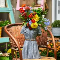 在飛比找樂天市場購物網優惠-牛仔長裙水泥大花盆創意擺件家居飾品個性客廳陽臺庭院花園裝飾品