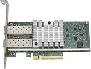 10Gb High Speed SFP+ PCI-E Network Card NIC, Converged Dual SFP+ Port PCIE X 8 PCI Express Ethernet LAN Adapter for Server, Low Power Consumption SFP+ PCIE Network Card
