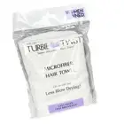 Turbie Twist Microfiber HAIR TOWEL WRAP Women & Men White Twist& Loop Turban NIP