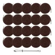20pcs Drawstring Cords 51" Replacement Drawstring with Threader, Coffee