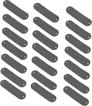 PHENOFICE 100Pcs DIY Black PU Leather Tags for Clothing Hats Crafts Blank Design Strong Durable Sewing Labels Personalised Tags for Jeans Bags Apparel