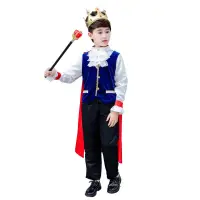 在飛比找蝦皮購物優惠-兒童中世紀王子國王服裝(送皇冠和權杖)
