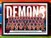 Framed 2023 MELBOURNE DEMONS AFL Poster - 62cm x 44.5cm x 3cm