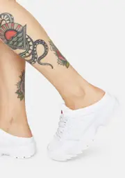 [Fila] White Disruptor II Mule Sneakers