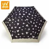 在飛比找樂天市場購物網優惠-asdfkitty可愛家☆KITTY黑色小花晴雨二用折傘/雨
