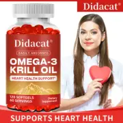 Omega-3 Krill Oil Capsules - Heart Health Support Balance Immune System