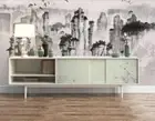 3D Ink Painting Mountains Birds Self-adhesive Removeable Wallpaper Wall Mural