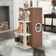 Three-layer cat litter cat climbing frame felt imitation linen granular cashmere