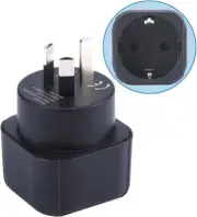 EU to AU/NZ Plug Adapter, Type C/E/F to AU/China/Argentina Travel Converter