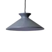 Belina Classic Metal Cone Cord Drop Pendant Light Lamp - Cement.