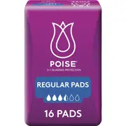 Poise Pads For Bladder Leaks Regular 16 pack
