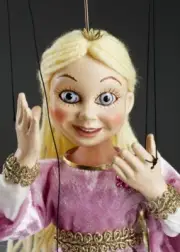 Princess Rosie String Puppet - Handmade Marionette