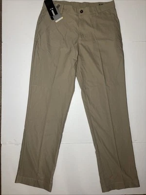 New Adidas Men's Size 34x32 Tan Khaki Golf Pants NWT Triple Stripes Climalite