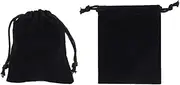 lasenersm 12 Pieces 1.97" x 2.75" (5 x 7cm) Small Velvet Cloth Jewelry Drawstring Bags Velvet Jewelry Pouches Candy Gift Bag for Jewelry Candy Small Gifts Christmas Wedding Party Birthday, Black