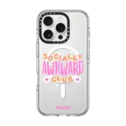 iPhone 16 Pro Clear Case MagSafe Compatible Socially Awkward Club