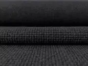 4.375 yds Camira Craggan Flax Swale Charcoal Gray Nubby Wool Upholstery Fabric