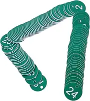 MINAOLULUS Key Tag Id Rings 100pcs Plastic Numbered Key Tags Removable for Storage