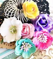 Marion Smith, Flowers, Paper Flowers, Junque Gypsy, Rhapsody, Roses