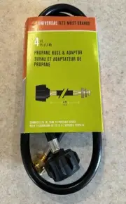 Char-Broil Universal 4ft Propane Hose and Adapter connects 20Lb tank, #4633, NEW