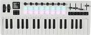 Namolit MIDI Keyboard 37-Key with Velocity Sensitivity 16 RGB Backlit Drum Pads 8 Knobs 4 Faders Synthesizer Engine for Music Production