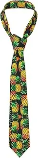 [LWJUWOKL] Tropical Fruit Pineapples Men'S Silk Tie Men'S Suit Tie Fashion Tie Printed Tie Wedding Party, Black, One Size