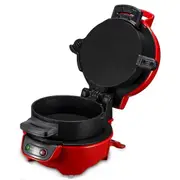 Burger Press Hamburger Patty Maker Non-Stick Multifunction Hamburger Omelette Steak Breakfast Sandwich Machine EU Plug Red