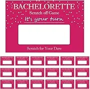 SHINEOFI 20 Sheets Party Game Cards Wedding Decor Party Supplies DIY Party Scratch Bridesmaid Scratch Off Cards Bachelorette Party Favors Bachelorette Party Decorations Dare Card Rosy Paper