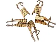 FOMIYES Nail Art Forms 5pcs Aluminum Tip Clip Nail Extensions Gold Nail Extension Tool Nail Beauty Tools Home/Salon Use