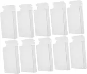 10Pcs Clear PVC Cassette Tape Storage Rack Transparent Audio Tape Holder Box Stackable Design for Efficient Organization Dust Wet Protection for Collectors High Clarity