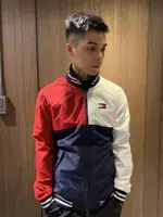 美國百分百【全新真品】 TOMMY HILFIGER 外套 TH 夾克 立領 風衣 LOGO 防風 男 拼接 AQ53