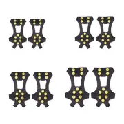2lots Secure Foot Tractions Crampons Ice Grippers Shoe Spikes Winter Ice Claws