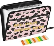 Custom Expandable File Folders 13 Pockets A4 Letter Size Customizable Expanding File Jacket with Zipper Closure for Business Leopard Print para guardar