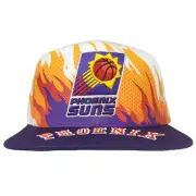 Phoenix Suns Mitchell & Ness NBA Snapback Hat Cap Gradient Flames Bill Logo New