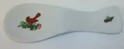 Royal Norfolk Spoon Rest Christmas Holly Red Bird Cardinal NWT