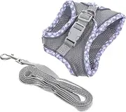 BCOATH 1Set Cat Harness and Leash for Small Pets Vest with Reflective Straps for Safety Walking Comfortable Fit for Cats and Small Puppies Lightweight and Durable Pet