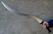 36" Custom Handmade High carbon steel Scorpion – The Mummy Sword+Leather Sheath