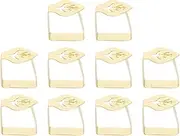 10Pcs Stainless Steel Tablecloth Clips, Leaf Style Anti Slip Design, Multi Function Table Cloth Holders for Family Party Cafe, Strong Clamping Force and Sturdy (Gold)