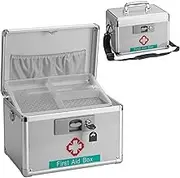 GODLONSEN Medicine Lock Box, Medication Safe With Key, Locked Box 11.2 x 7.6 x 7.6 Inch Medium