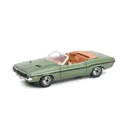 Greenlight Licensed 1:18 Scale Convertible Dodge Challenger R T 1970 Diecast Model Car Green