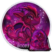 Kids Design Scorpio Lil Dragon Round Beach Towel