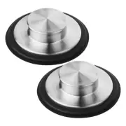 2 Pack Sink Bath Plug Stainless Steel Chain Hook for Kitchen Bath Sink Drain