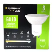 Luminus LED GU10 6w Recessed Downlight 500 Lumens Dimmable 5000k Daylight 8 Pack