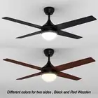 48" Ceiling Fan Remote AC Motor LED Light Indoor Outdoor Patio Fans 4 Blades