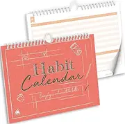 Clever Fox Habit Tracker Calendar – Inspirational Goal Tracker and Habit Calendar for Atomic Habits – Colorful Habit & Goal Planner Journal to Boost Productivity – 24 Months, 10″ x 8″ (Pink)